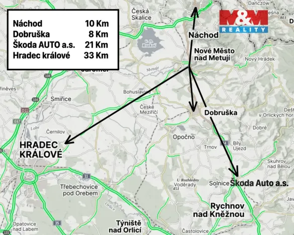 Prodej bytu 3+1, Nové Město nad Metují - Krčín, Černčická, 56 m2