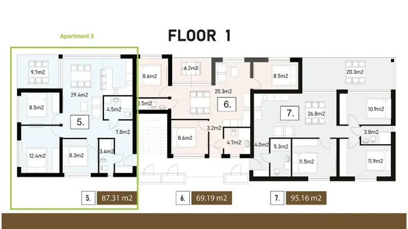 Prodej bytu 4+kk, Nin, Chorvatsko, 87 m2