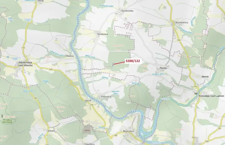 Dražba lesa, Hosty, 1942 m2