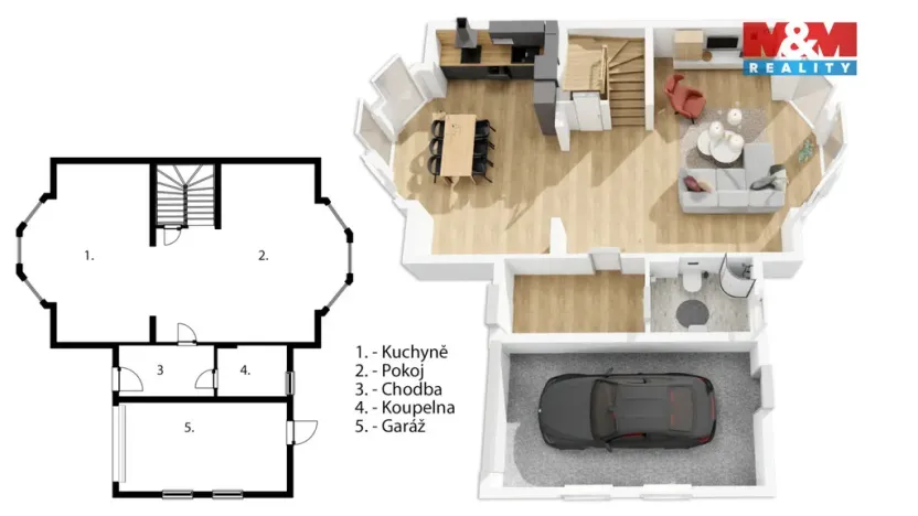 Prodej rodinného domu, Veltrusy, U Stadionu, 180 m2