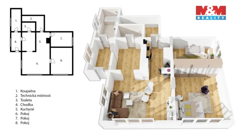 Prodej bytu 3+kk, Němčice, 73 m2