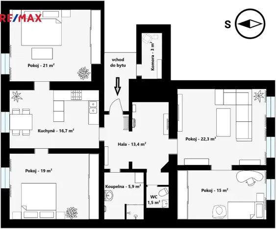 Prodej bytu 4+1, Praha - Malá Strana, Valdštejnská, 117 m2