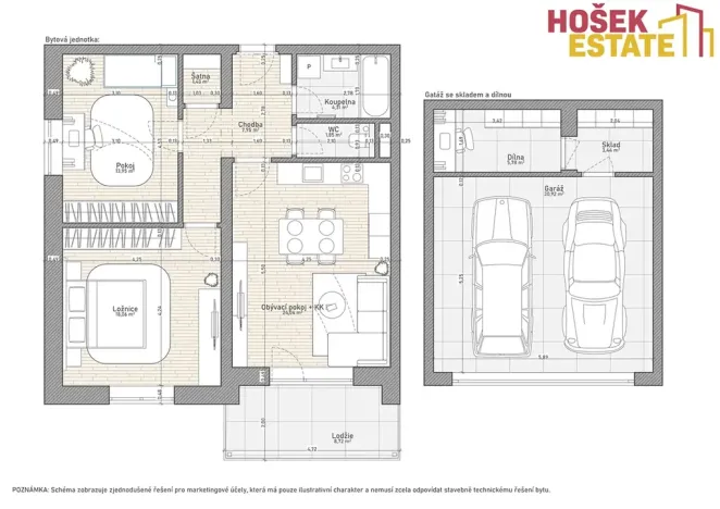 Prodej bytu 3+kk, Holubice, 73 m2
