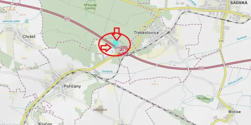 Prodej podílu lesa, Poříčany, 7349 m2