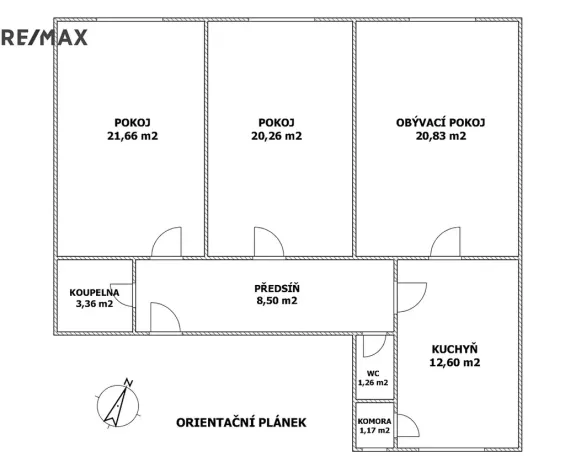 Pronájem bytu 3+1, Kladno, Poštovní náměstí, 89 m2