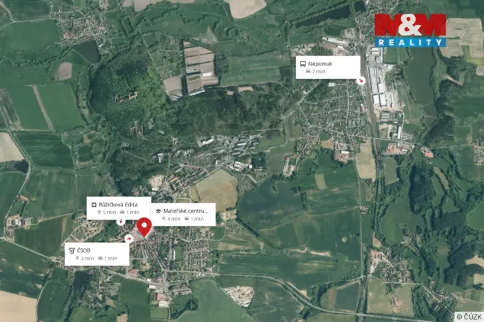 Pronájem bytu 2+1, Nepomuk, náměstí Augustina Němejce, 61 m2