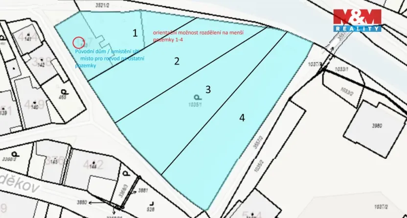 Prodej pozemku pro bydlení, Česká Třebová, Bezděkov, 4130 m2