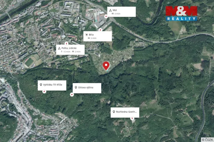 Prodej zahrady, Karlovy Vary, Hřbitovní, 510 m2