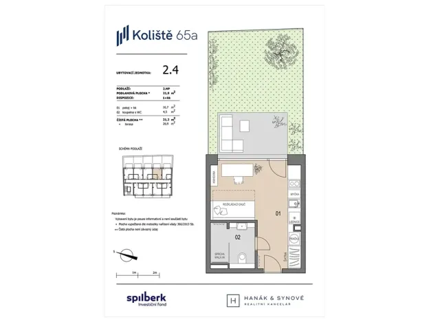 Pronájem bytu 1+kk, Brno, Koliště, 22 m2