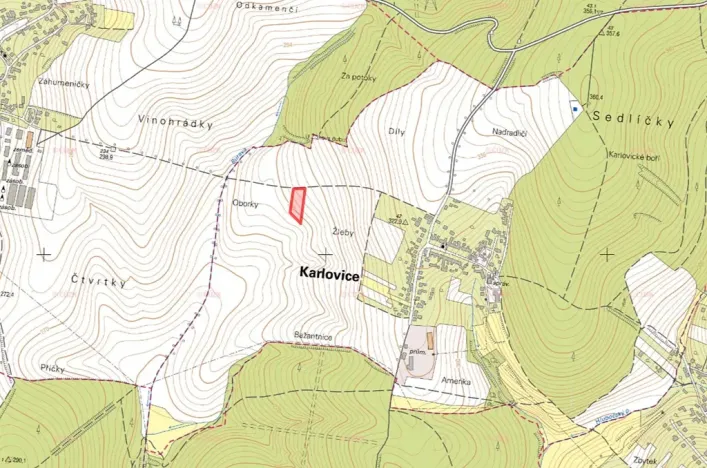 Prodej pole, Karlovice, 4520 m2