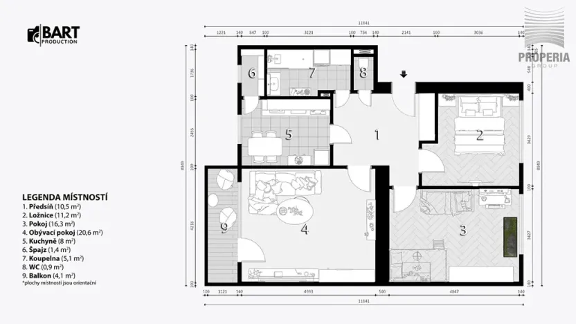 Prodej bytu 4+kk, Ostrovačice, Žebětínská, 84 m2