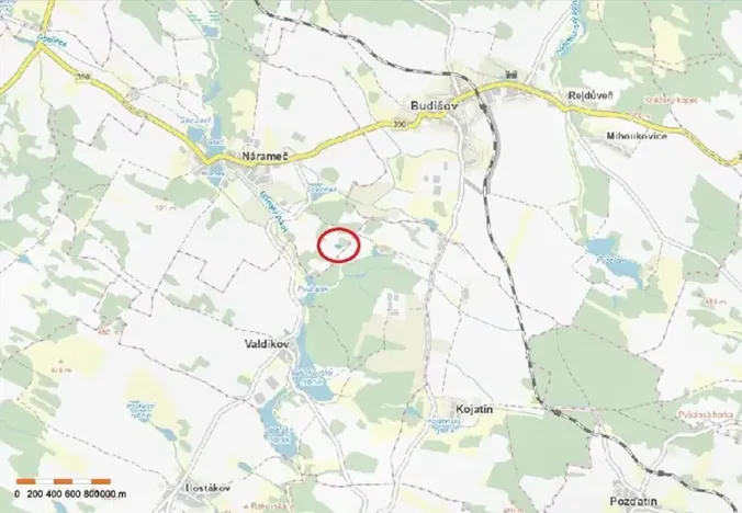 Prodej lesa, Nárameč, 1809 m2