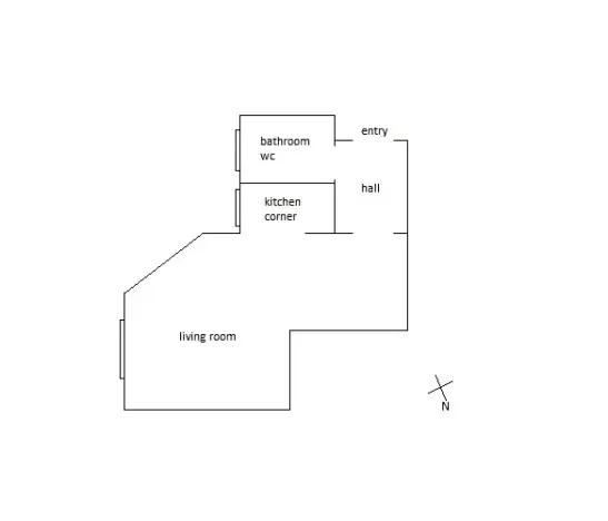 Pronájem bytu 1+kk, Praha - Libeň, Heydukova, 40 m2