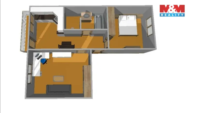 Prodej bytu 2+1, České Budějovice - České Budějovice 7, Mánesova, 47 m2