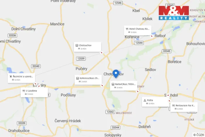 Prodej zahrady, Kořenice - Chotouchov, 1304 m2