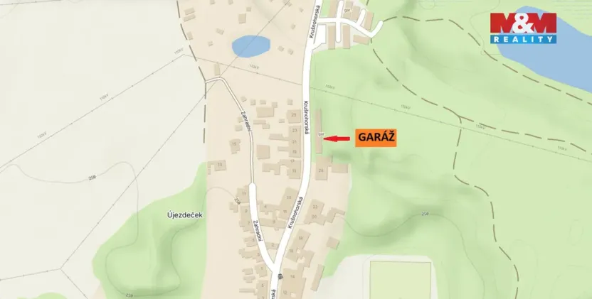 Prodej garáže, Újezdeček, Krušnohorská, 20 m2