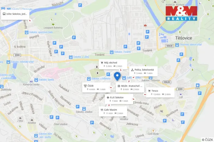 Pronájem bytu 2+1, Sokolov, Sokolovská, 52 m2