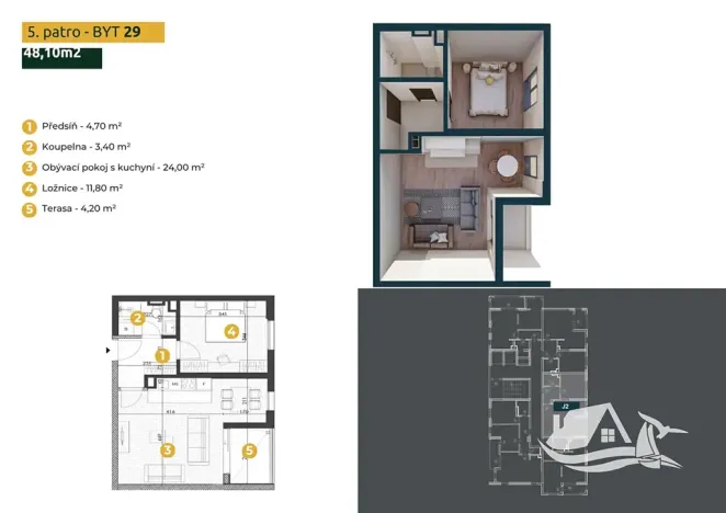 Prodej bytu 2+kk, Bar, Černá Hora, 42 m2