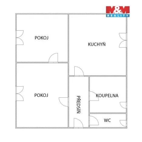 Pronájem bytu 2+1, Klášterec nad Ohří, Boženy Němcové, 45 m2