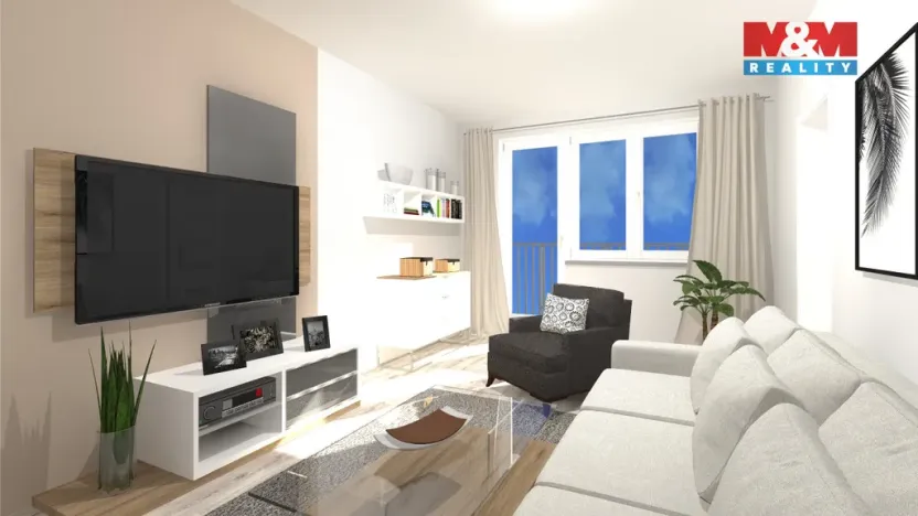 Pronájem bytu 1+1, Lovosice, Krátká, 43 m2