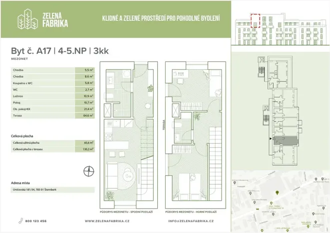 Prodej bytu 3+kk, Šternberk, Uničovská, 65 m2