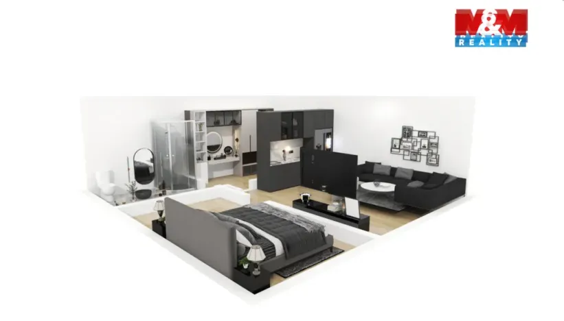 Pronájem bytu 2+kk, Radnice, Na Potocích, 49 m2