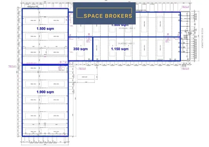 Pronájem skladu, Bystřany, 3400 m2