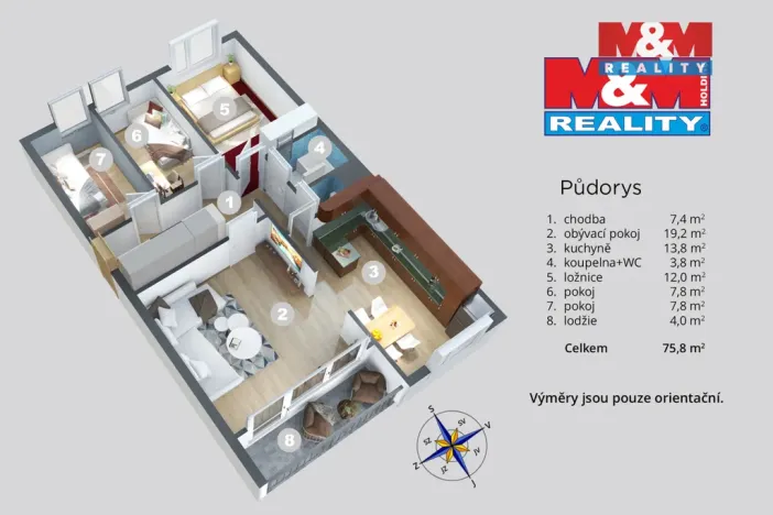 Prodej bytu 3+1, Ústí nad Labem - Severní Terasa, Ježkova, 78 m2