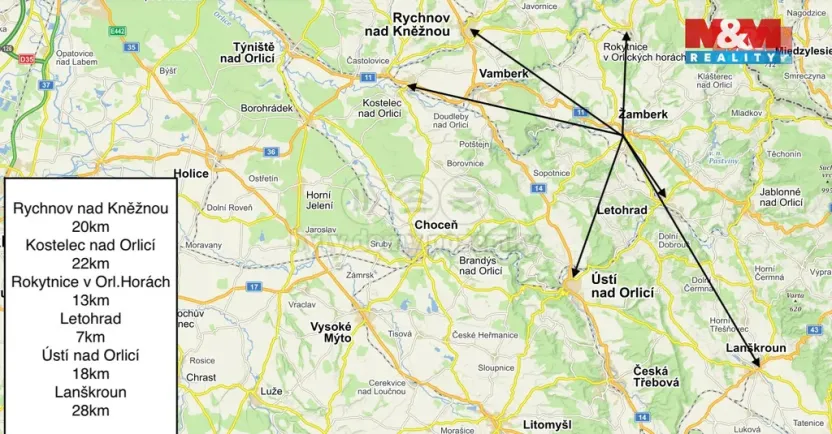 Pronájem bytu 1+1, Žamberk, Lukavská, 40 m2