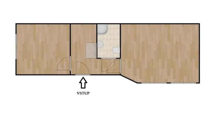 Pronájem bytu 2+1, Brno - Maloměřice, Obřanská, 44 m2