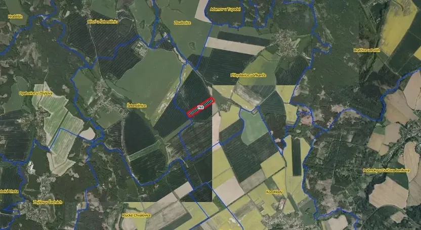 Prodej podílu pole, Vlkaneč, 5000 m2