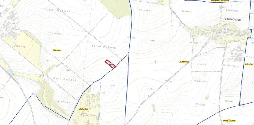 Prodej podílu pole, Hlavnice, 1456 m2
