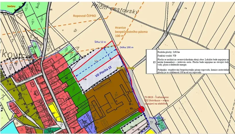 Prodej komerčního pozemku, Jeníkovice, 9416 m2