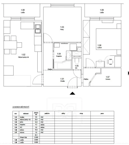 Prodej bytu 3+kk, Brno, Horácké náměstí, 69 m2