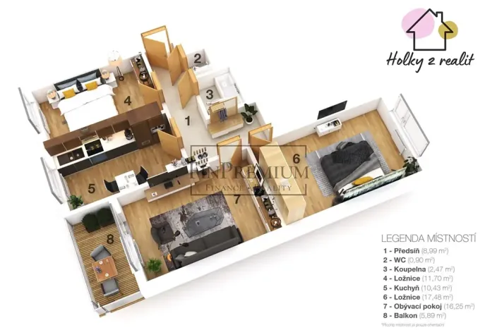 Prodej bytu 3+1, Praha - Michle, Michelská, 72 m2