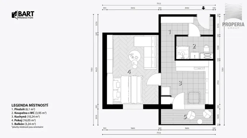 Prodej bytu 1+1, Brno, Foerstrova, 33 m2