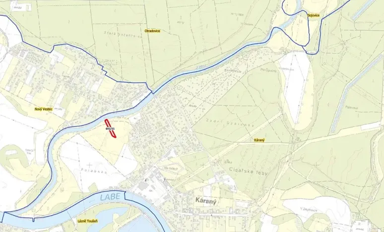 Prodej louky, Káraný, 3498 m2