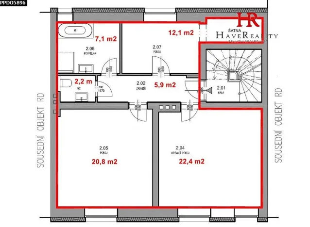 Pronájem bytu 3+kk, Benešov, Ulrichova, 75 m2