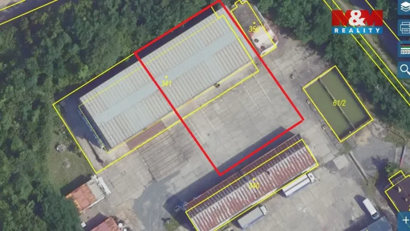 Pronájem skladu, Veleň, K Cihelně, 383 m2