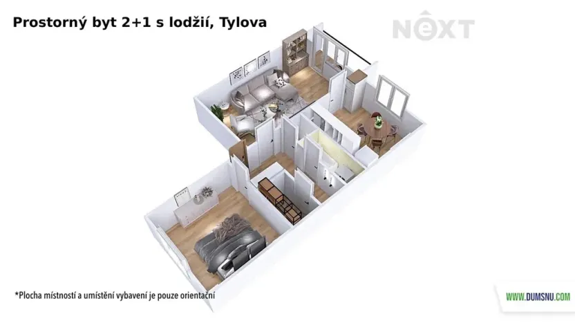 Pronájem bytu 2+1, Šumperk, Tylova, 55 m2