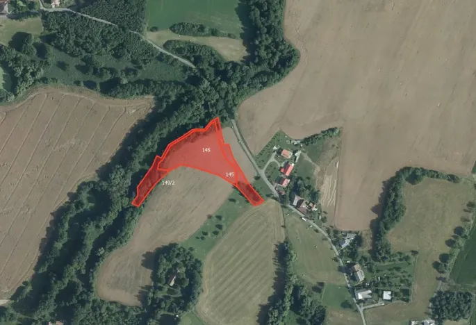 Prodej pole, Miřetice, 9461 m2