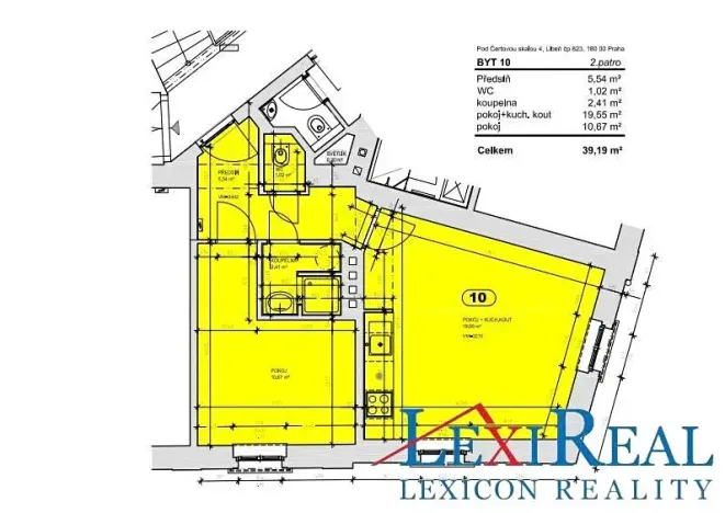 Pronájem bytu 2+kk, Praha - Libeň, Pod Čertovou skalou, 39 m2