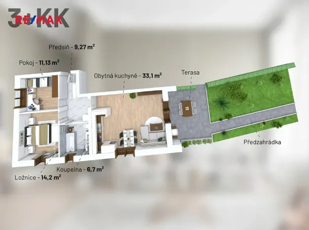 Prodej bytu 3+kk, Třeština, 74 m2