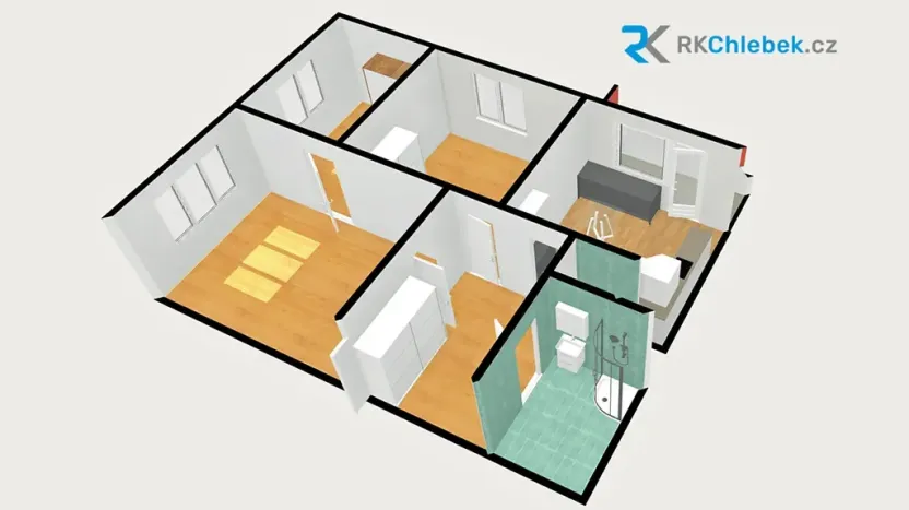 Pronájem bytu 3+1, Ostrava, Gen. Píky, 65 m2
