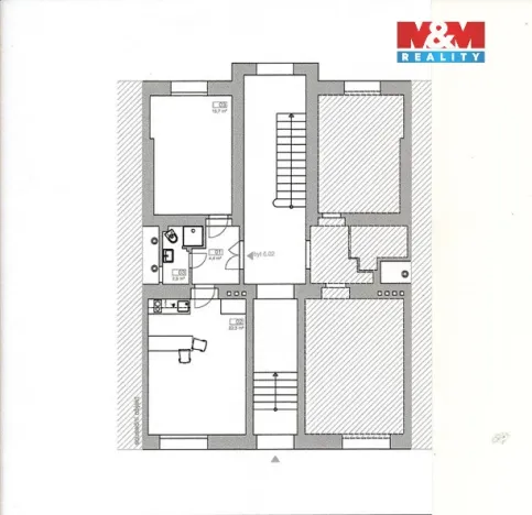 Pronájem bytu 2+kk, Praha - Vršovice, Holandská, 46 m2
