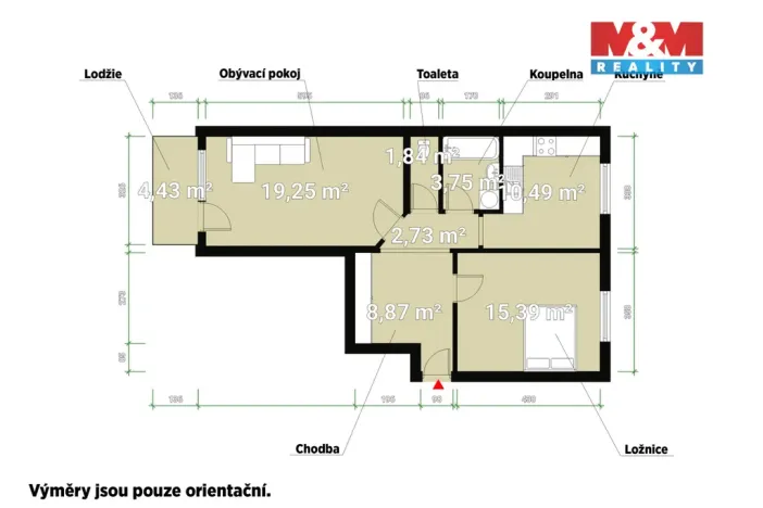 Pronájem bytu 2+1, Město Touškov, Partyzánská, 62 m2
