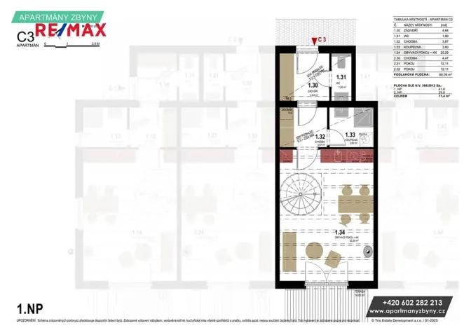 Prodej bytu 3+kk, Doksy, 67 m2