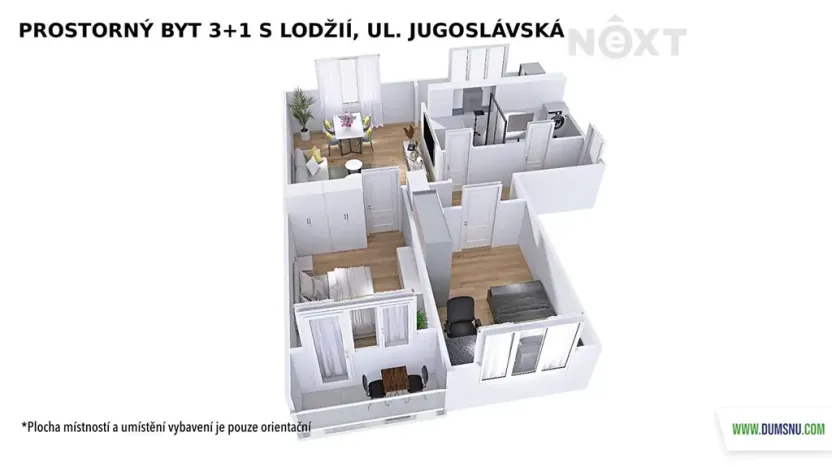 Pronájem bytu 3+1, Šumperk, Jugoslávská, 68 m2