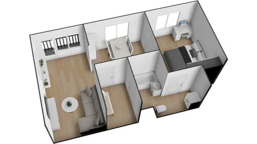 Pronájem bytu 2+kk, Brno - Slatina, Langrova, 64 m2