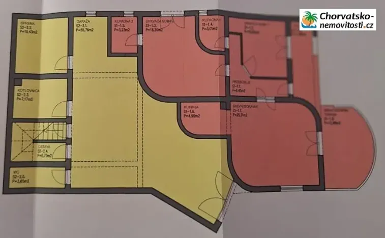Prodej bytu 3+kk, Pag, Chorvatsko, Golija, 88 m2